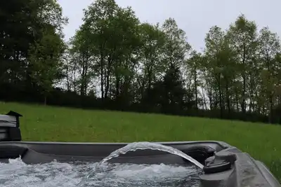 Image de Hot Tub Game Room Atv Trail Dogs Welcome! Firepit