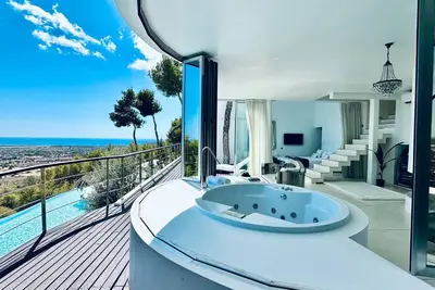 Image de Villa 'Roca Ibiza' avec vue sur mer, Wi-Fi et climatisation