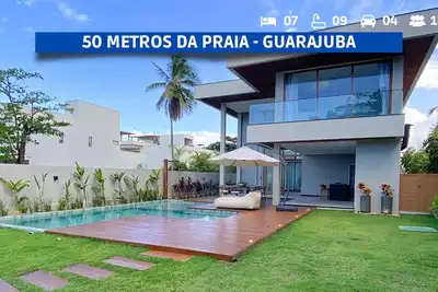 Image de Mansion 50 Meters from the Sea With 7 Suites ParaĂso Condominium in Guarajuba