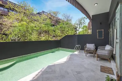 Image de Nuevo! , 2 hab, alberca privada, pasos del mar.