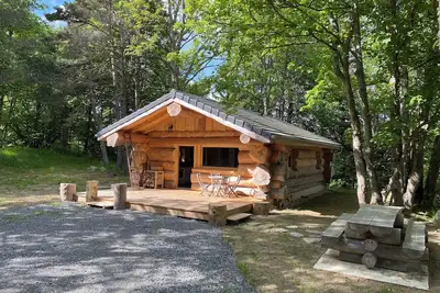 Image de Chalet bois brut tout confort environnement forestier Ă 2 km du bourg par chemin
