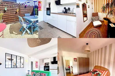 Image de Maison colorée -  2 chambres - À 5 min de la mer!