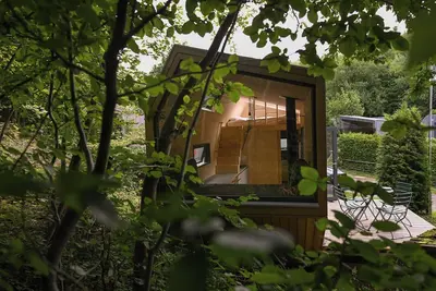 Image de Sustainable Green Tiny House Pioneer in the Harz Mountains with panoramic views
