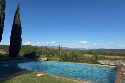 Image de Mas avec piscine et vue exceptionnelle sur le Mont Ventoux et Château de Grignan