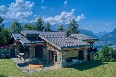 Image de Chalet familial 12 pers à Saint-Gervais, parking, vue Mont-Blanc