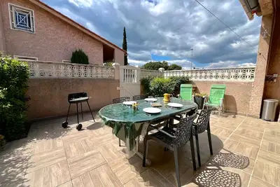 Image de Maison familiale climatisée avec terrasse près de la plage, Saint-Cyprien