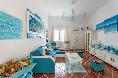 Image de Maison de vacances 'L'incanto Blu' avec terrasse privée, Wi-Fi et climatisation