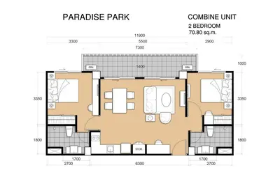 Image de Charming 2-bedroom condo with 3 Ac, 3 fans, WiFi in wonderful Pattaya-Jomtien