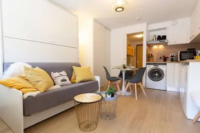 Image de Studio cosy pour 4 personnes, proche centre et téléphérique, navette gratuite, balcon, casier à skis