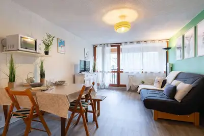 Image de Studio 4 pers, proche commerces et téléphérique, balcon et navette gratuite