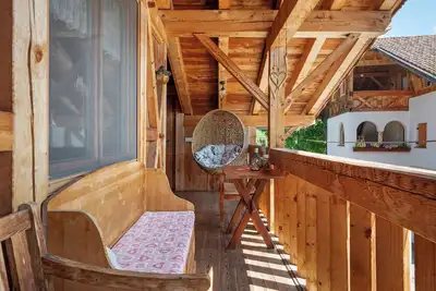 Image de Appartement \"Alpenstern\" avec vue sur les montagnes, jardin partagé et Wi-Fi