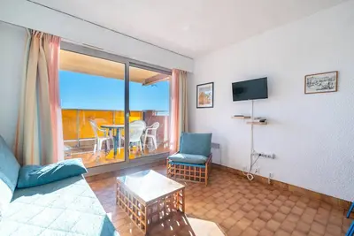 Image de Studio pour 4 avec Wi-Fi illimité, vue mer à Roquebrune-Cap-Martin