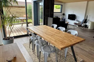 Image de Plain pied moderne - accès privé à la plage