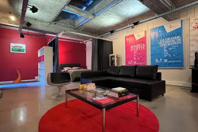 Image de Loft spacieux, parking privé, cour et terrasse. Animaux de compagnie acceptés!