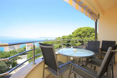 Image de Appartement d'une chambre avec le balcon et la vue sur le mer Tucepi, Makarska (A-24643-b)