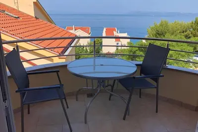 Image de Appartement d'une chambre avec le balcon et la vue sur le mer Tucepi, Makarska (A-24643-c)