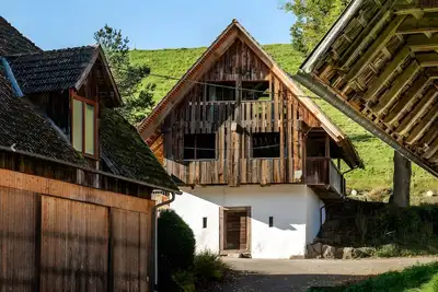 Image de Maison de vacances 'Ferienhaus Kornspeicher' avec vue sur la montagne, terrasse partagée et Wi-Fi