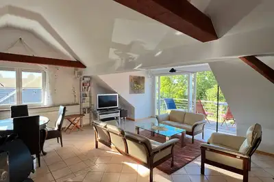 Image de Appartement 'Dachstübchen' avec balcon