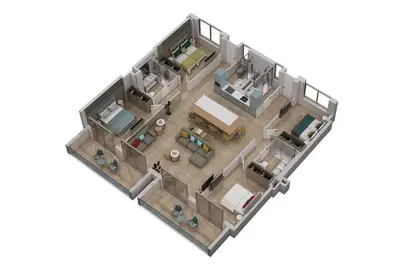 Image de Apartment 4 bedroom | first floor | mountain view