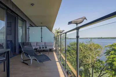 Image de Drewnowskiego 7a | Zegrze | Stylish Apartment by the Lake | Balcony