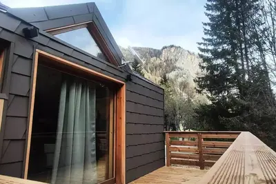 Image de Chrystal - Chalet Cime - 18 m2 - Wohn-/Küchebereich, 1 Schlafzimmer, 1 Badezimmer 2 persons