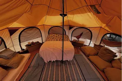 Image de Glamping tent among olive trees In Our Garden Sardinia