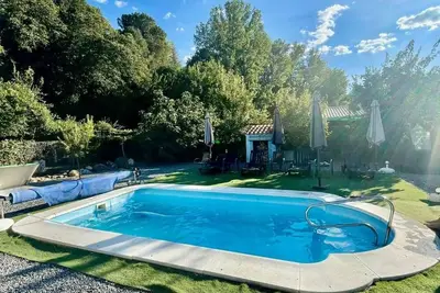 Image de Chalet 'Cortijo Luz De La Sierra' avec vue sur la montagne, piscine privée et Wi-Fi