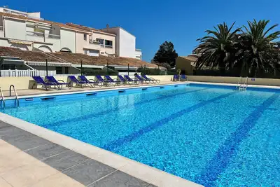 Image de « Port Soleil » Village Naturiste F1 studio/mezzanine/terrasse 2/3 pers. Piscine