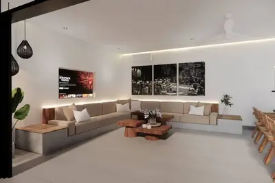 Image de This house is a 6 bedroom(s), 6. 5 bathrooms, located in Canggu, Bali.