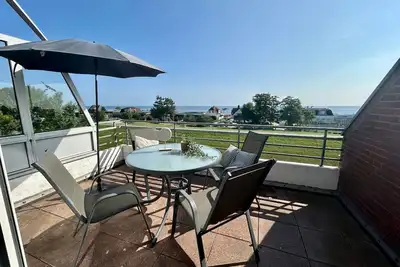 Image de 1350 Penthouse Wellengang - Penthouse Wellengang 1350 with sea view and a dog