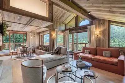 Image de Chalet chic à Méribel avec sauna et bain nordique