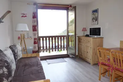 Image de Studio, 5pers, balcon, vue montagne