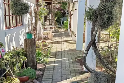 Image de This cozy home is nestled in a beautiful secret garden.