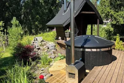 Image de Cheerful house with sauna and bathtub