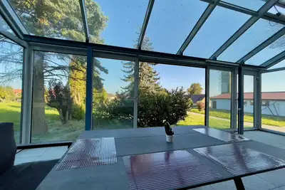 Image de Appartement de vacances 'Hesselberg-Oase Ferienhof Hüttner' avec vue sur la montagne, terrasse privée et Wi-Fi