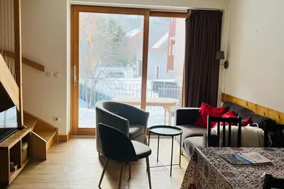 Image de Triplex 3 pièces avec mezzanine, 6 personnes, terrasse, parking privé