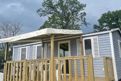 Image de Mobil-home à Argences en Aubrac - 6 pers, Terrasse