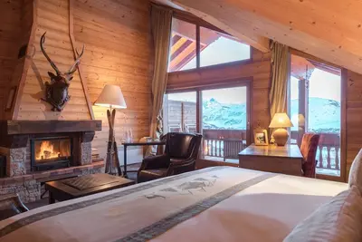 Image de Chambre prestige, balcon & cheminée, ski aux pieds