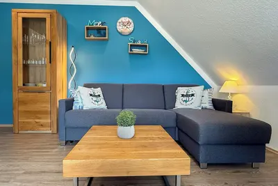 Image de Beachfront vacation apartment Kormoran 113 with 2 balconies and beach chair in Döse