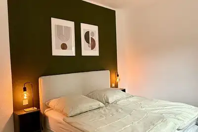 Image de Appartement-Supérieure-Salle de bain privée extérieure-Balcon-moderne Wohnung