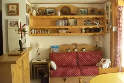 Image de 1er étage, balcon, télévision, casier à ski, 37m², Valloire