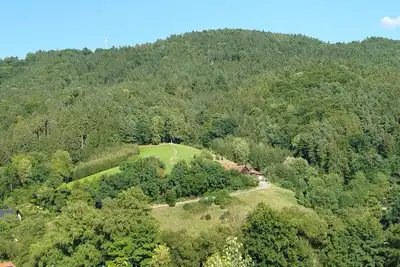 Image de Small mountain farm in the Bavarian Forest. Beautiful terrace with fireplace