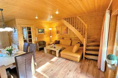 Image de Has-26 - Wooden holiday home on the edge of the forest with terrace (Ht) - Naturerlebnisdorf