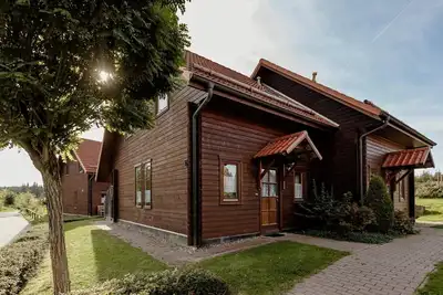 Image de Has-57 - Wooden vacation home with covered terrace (Ht) - Naturerlebnisdorf