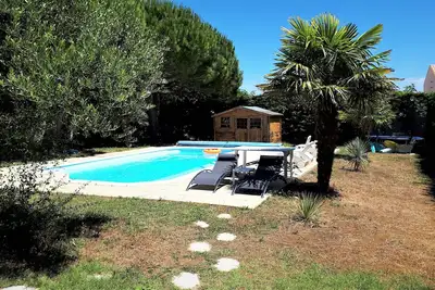 Image de Gîte 3* 300m plage grande piscine privée