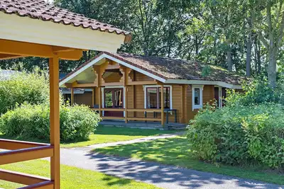 Image de 4-person bungalow with private sauna, veranda and washing machine at holiday park ’t Hooge Holt near Gramsbergen and nature.