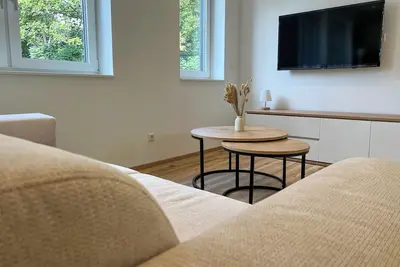 Image de Beautiful 70 sqm newly built apartment with terrace in the countryside | 20 min to Heidelberg
