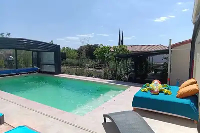 Image de Maison de vacances 'Loumarede' avec terrasse privée, Wi-Fi et climatisation