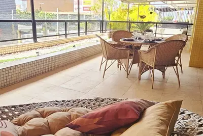 Image de Spacious flat 1 block from Manaíra Beach and shopping malls, large balcony