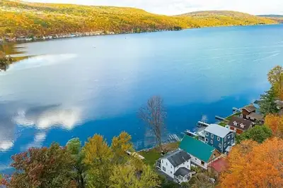 Year-round, beautiful lake front home on Canandaigua Lake. 20-min to Ski Resorts